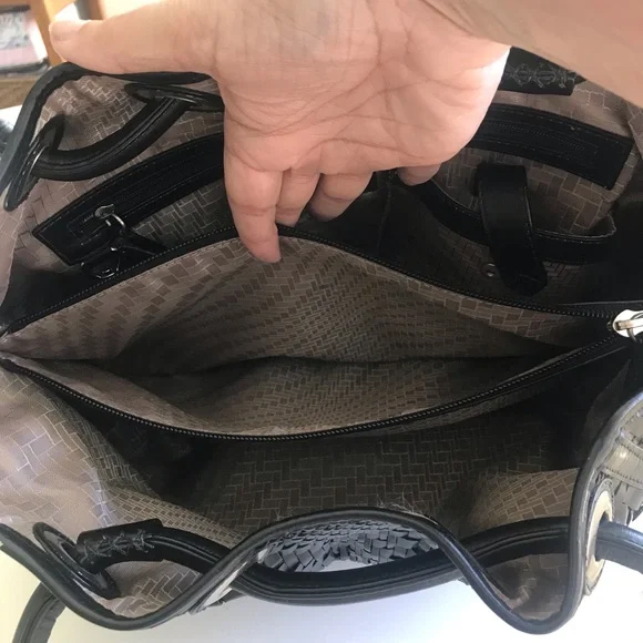 COLE HAAN Woven Leather Bag EUC! - Picture 9 of 13